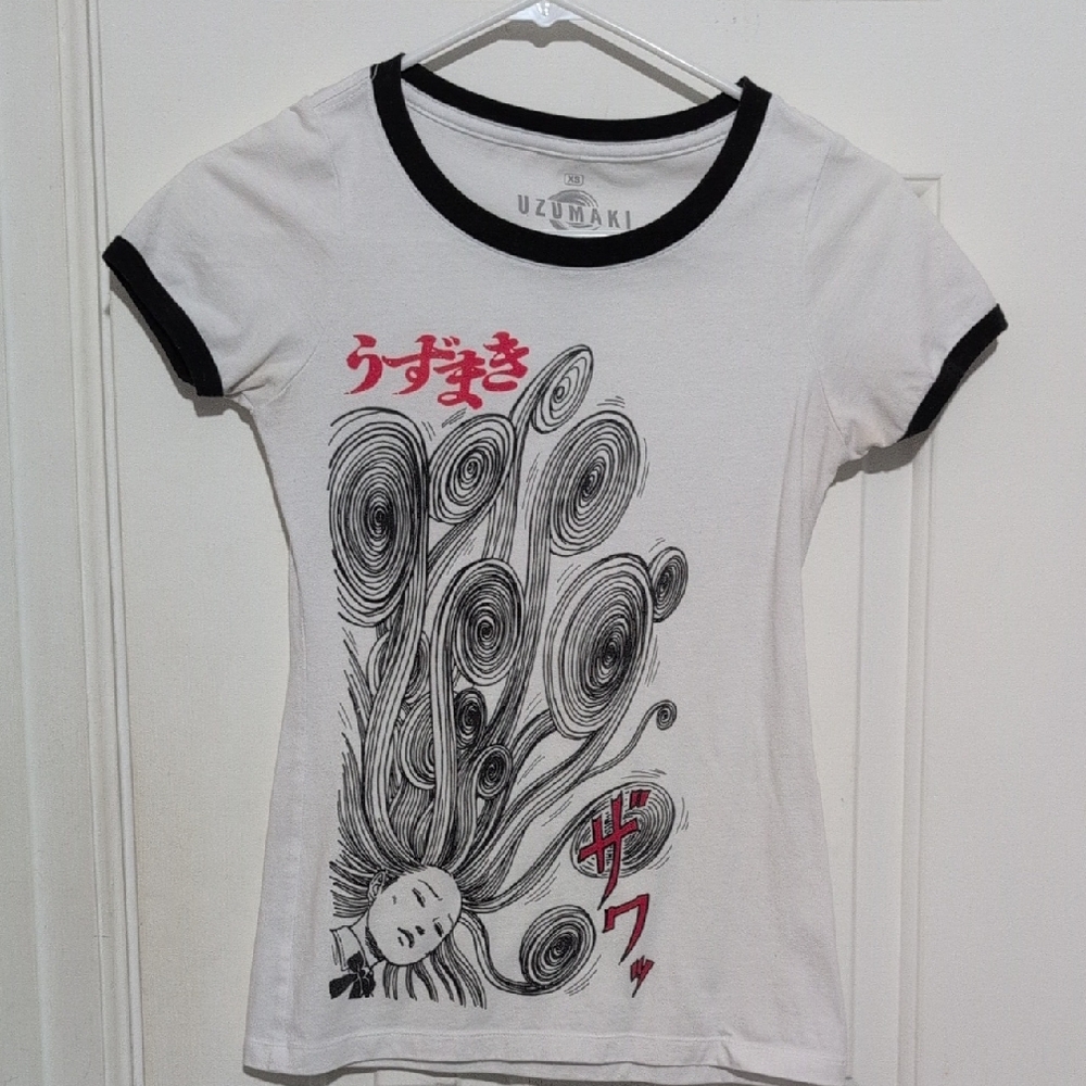 Uzumaki Graphic Tee with Black Trim